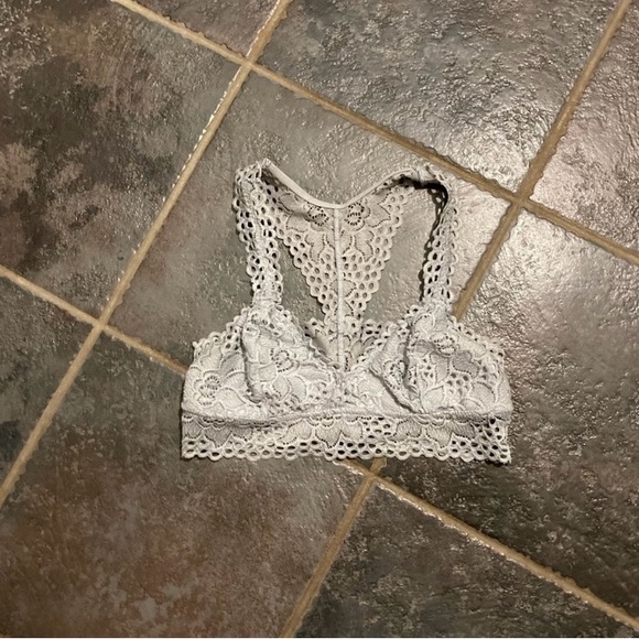 Aerie Lace Light Grey Bralette Size M - Picture 5 of 8